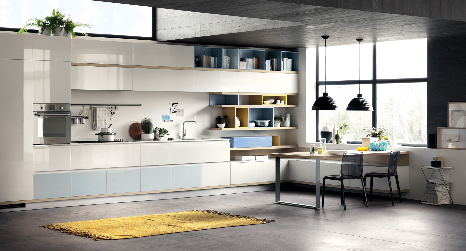 Scavolini Foodshelf – Offene Regalsysteme Grigio – Grigio Londra matt
