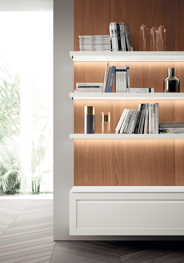 带把手槽的柜架门板