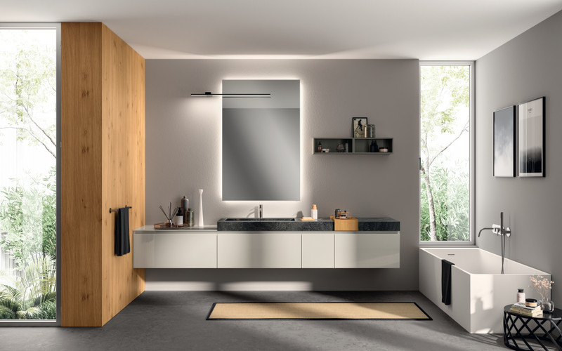 LUMINA: Modern living room, kitchen and bathroom design
