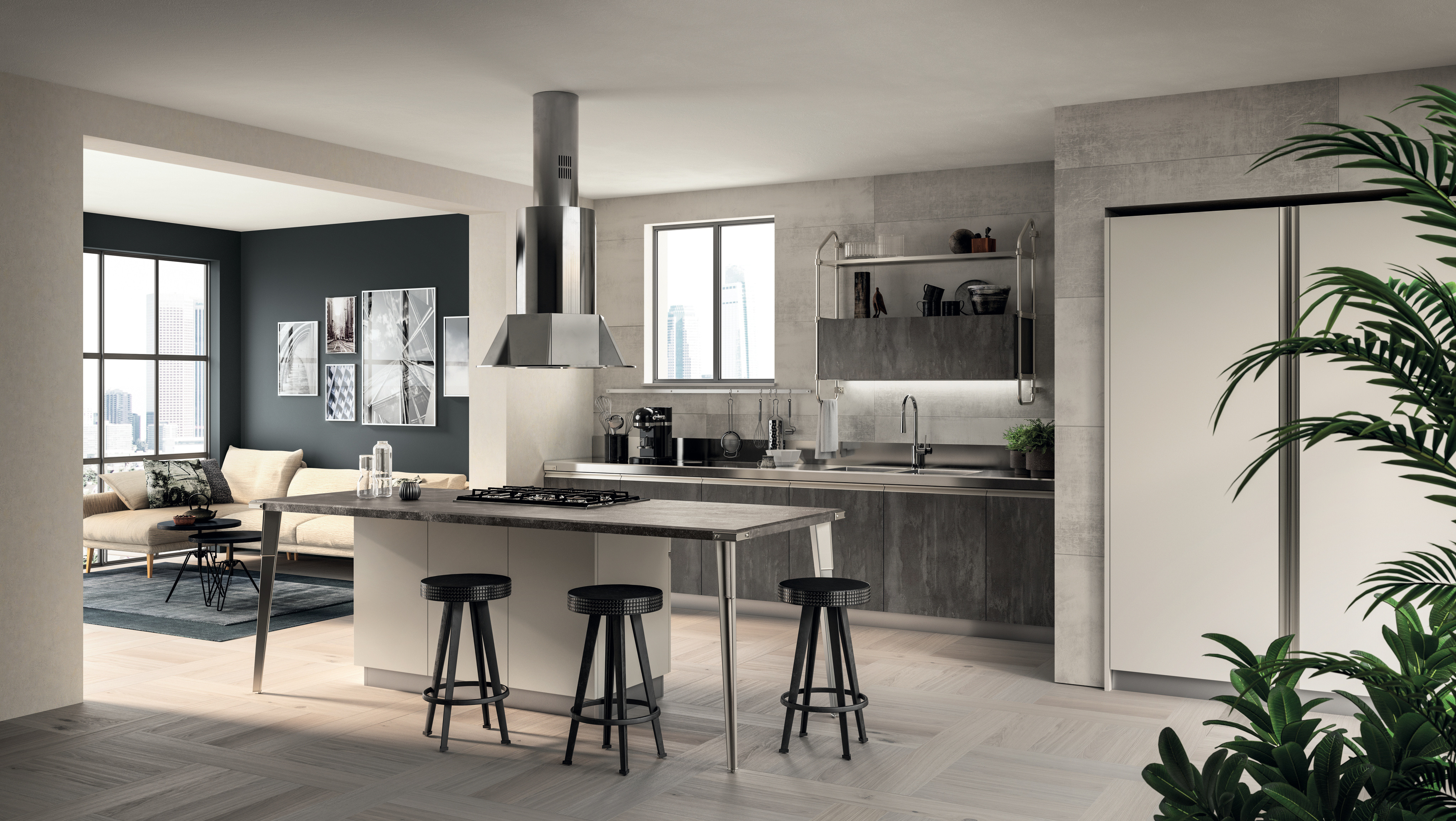 La cucina in chiave industriale