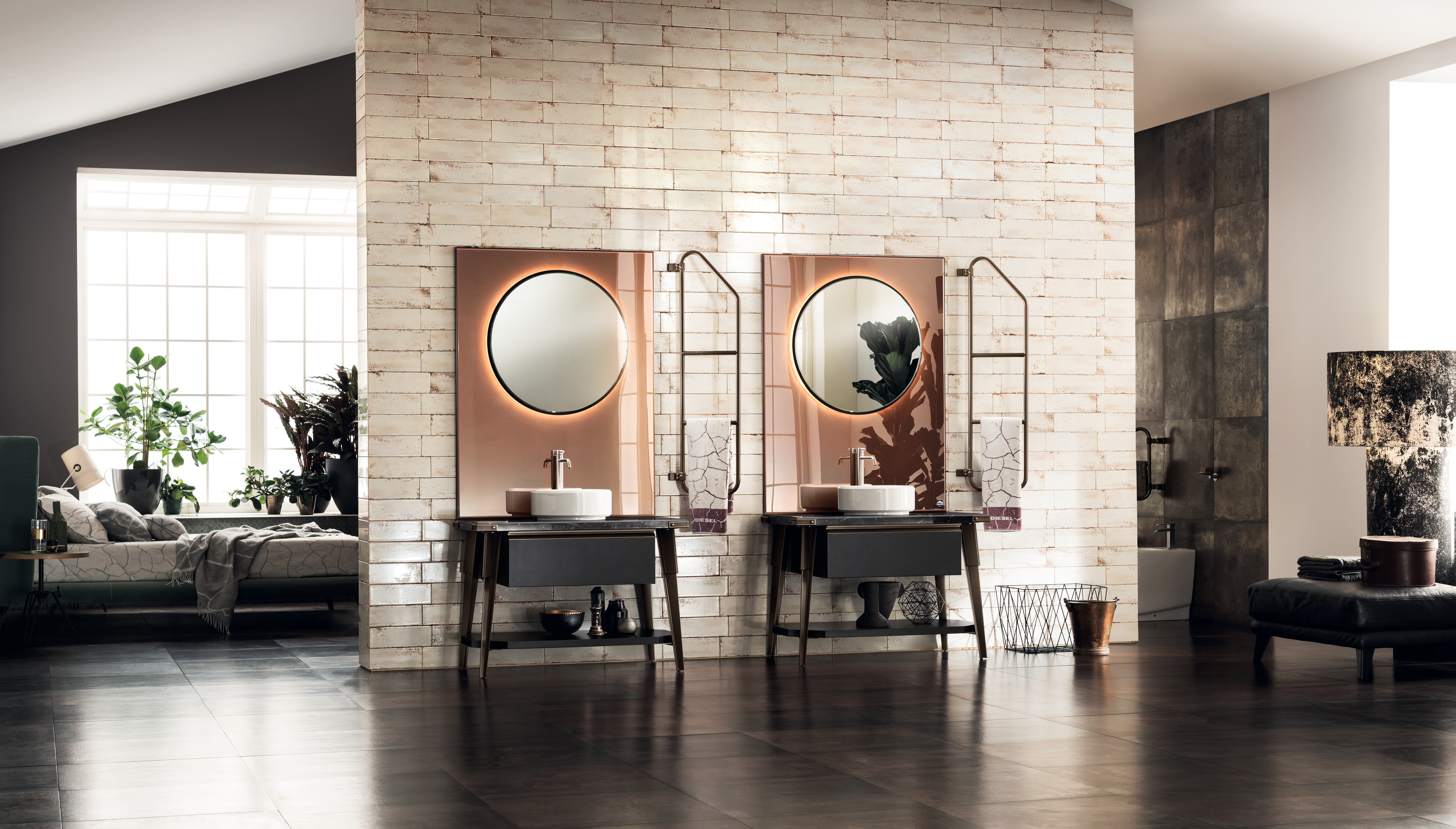 Il bagno firmato Diesel e Scavolini